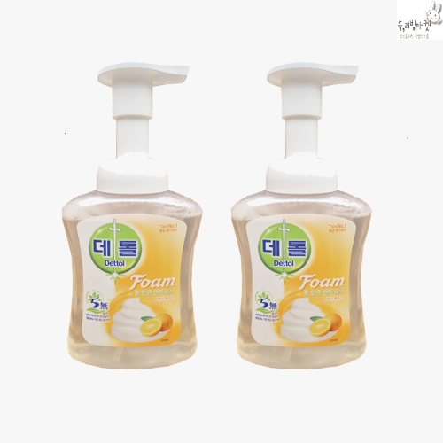 데톨 폼 항균 핸드워시 오렌지블리스 250ml (2개)_이미지