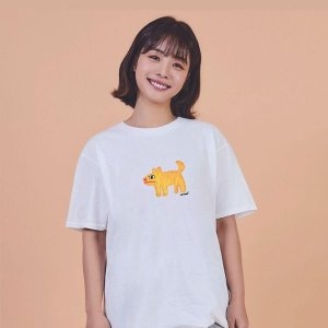 우울한 강아지 티셔츠 반팔티 W6FA6AC