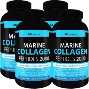 내추럴스 저분자 피시 콜라겐 마린 콜라겐 펩타이드 2000 비오틴,히알루론산,비타민C 300정