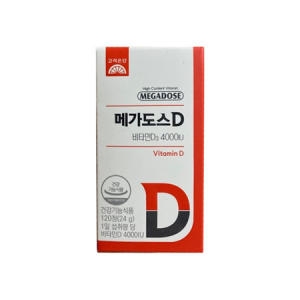 고려은단 메가도스D 비타민D3 4000IU 200mg 120정 (1개)