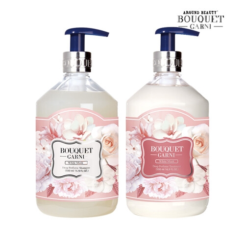 부케가르니 딥 퍼퓸 화이트머스크 샴푸 500ml+트리트먼트 500ml 2종 세트이미지입니다. 누르면 해당 게시물로 새창이동합니다.