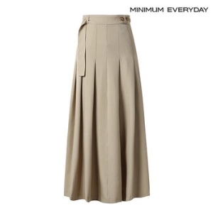 여성 벨티드 핀턱 플리츠 스커트 EB1WH004D