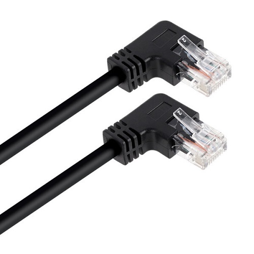 강원전자 KW CAT.6 UTP 오른쪽 꺾임 랜케이블 (KW602RN, 2m)_이미지
