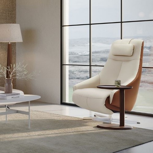 까사미아 덴버 레더 천연가죽 리클라이너 1인용_이미지