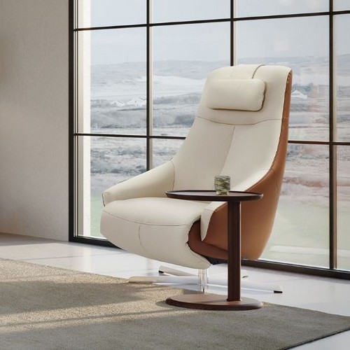 까사미아 덴버 레더 천연가죽 리클라이너 1인용_이미지