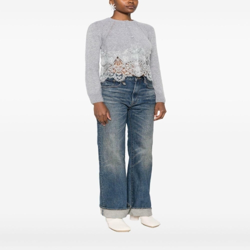 에르마노설비노 B0711760508 레이스 캐시미어 가디건 D475N314APPYUM2921