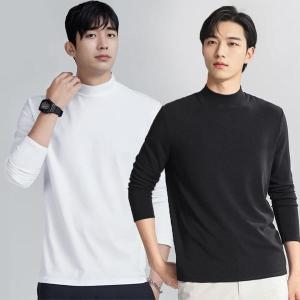 남자 얇은 반목티 가을 겨울 반폴라 무지 기본 면티셔츠 레이어드티 S19729466