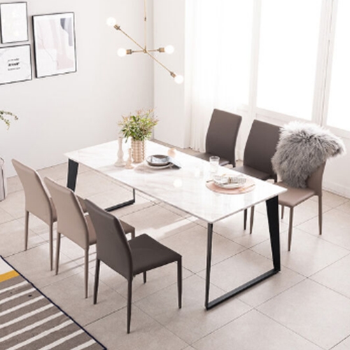 헤이미쉬홈 칸토 비앙코카라라 대리석 식탁 1800 (의자6개)_이미지