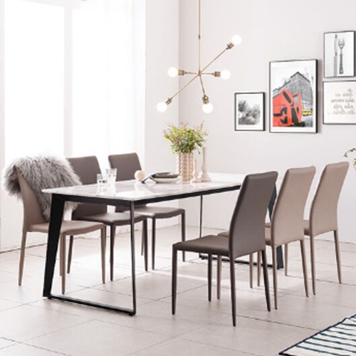 헤이미쉬홈 칸토 비앙코카라라 대리석 식탁 1800 (의자6개)_이미지