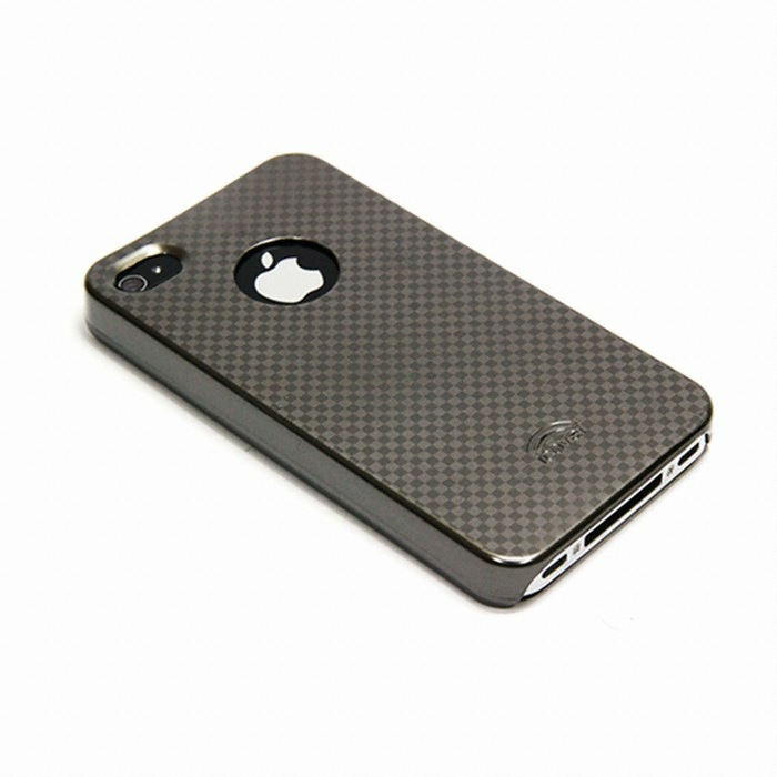 아이커버 SNAP ON HIGH GLOSSY CHECK PATTERN CASE DARK SILVER (아이폰4/4S)_이미지
