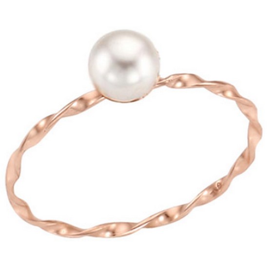 14K 로이드 데일리 스와진주 골드 반지 LRS20029G