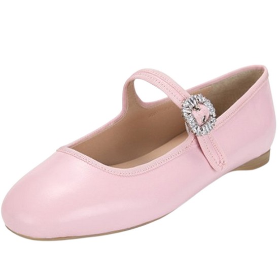 바바라앤코 바바라 양가죽 스퀘어 보석장식 메리제인 플랫 BBF115PK