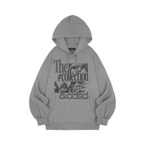 오드스튜디오 ODDSTUDIO 그런지 그래픽 오버핏 후드 LIGHT GRAY OO4FUHT101LG 126212