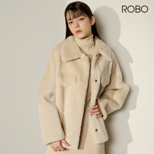  로보 스페인 라도마 리버시블 카라 무스탕