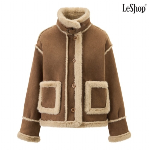 여성 시어링 양털 데일리 무스탕 자켓 DP4JK028A