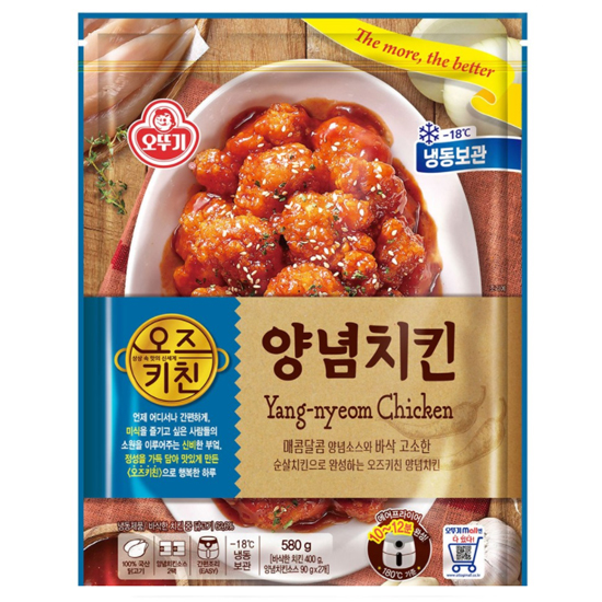 오뚜기 오즈키친 양념치킨 580g이미지입니다. 누르면 해당 게시물로 새창이동합니다.
