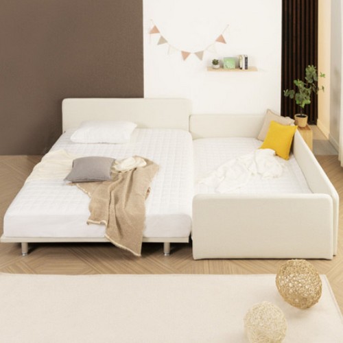 에보니아 홀릭 슬림 독립형 데이베드 저상형 패밀리침대 Q+Q (매트별도)_이미지