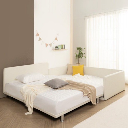 에보니아 홀릭 슬림 독립형 데이베드 저상형 패밀리침대 Q+Q (매트별도)_이미지