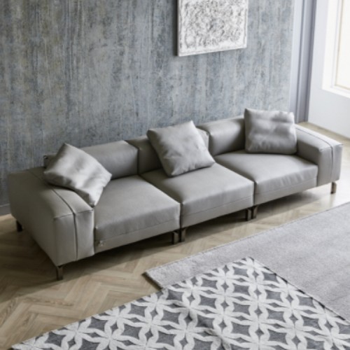  사트바 쏘포유 몰디브 이태리 천연통가죽 소파 4인용