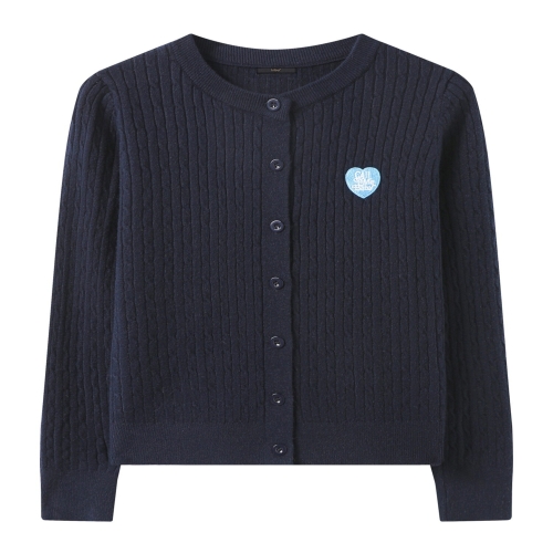 르샵 여성 하트 패치 케이블 니트 가디건 DQ1CK001A