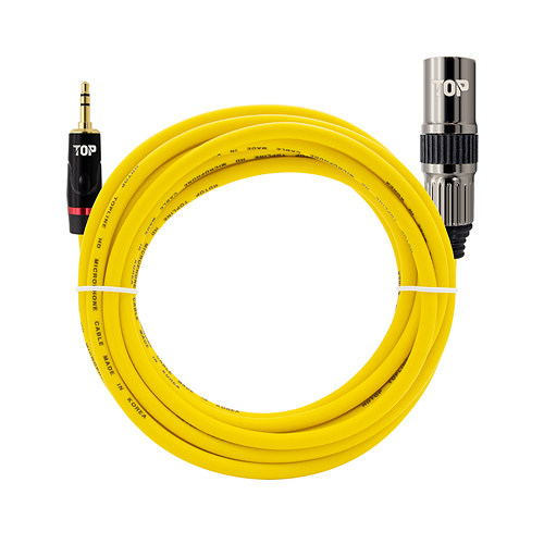 탑라인에이치디 HDTOP 3.5mm 스테레오 to XLR MM 옐로우 케이블 (3m, HT-TP2269)_이미지
