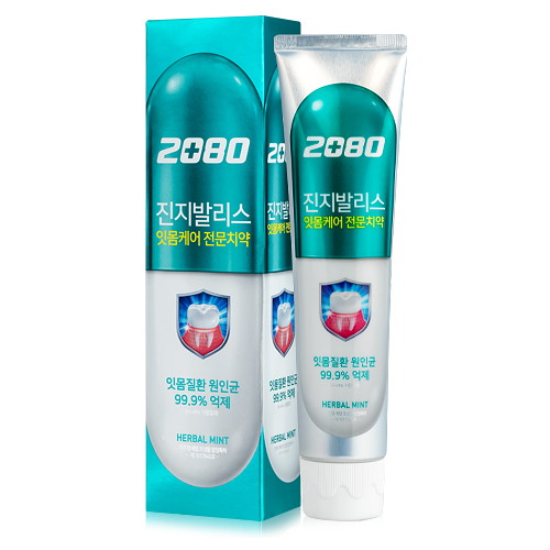 애경 2080 진지발리스 허벌민트 치약 150g (18개)