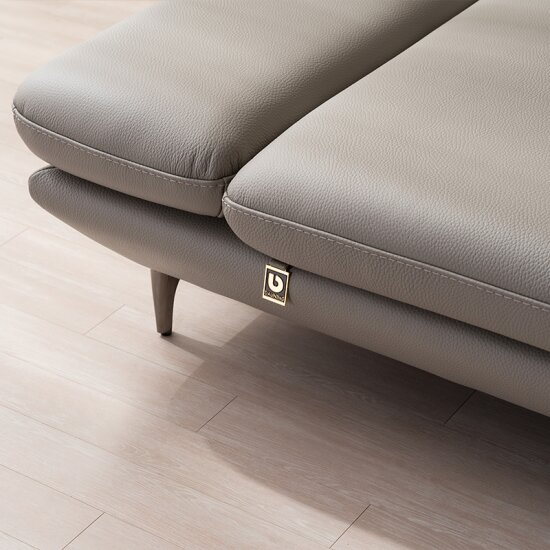 다우닝 클레프 스윙 전체 천연통가죽 소파 4인용 (스툴별도)_이미지