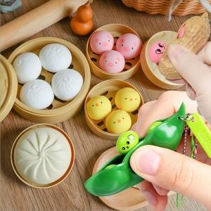 [불명] 만두말랑이 돼지 병아리말랑이 스퀴시완두콩땅콩틱톡말랑이 만두말랑이 스트레스해소 팝잇 틱톡말랑이 피젯 토이 장난감 심쿵란 푸시팝_이미지