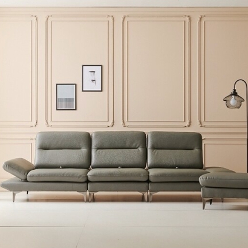 BIF보루네오 디에르 모건 스윙기능 천연통가죽 소파 4인용 (스툴포함)