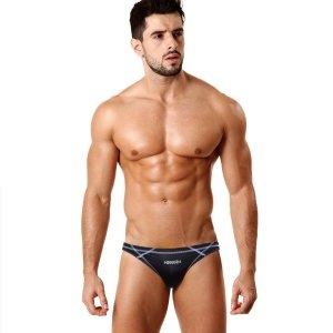 메트로메일웨어 M2W WAHOO SHEER Swim Bikini Black 4989-S20