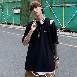 리더스 남성 라운드넥 기본 반팔티 영문프린팅 베이직티 S5593659_이미지