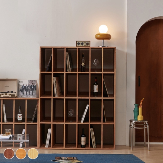 콜렉터 북케이스 LP장 깊은 원목책장 6x4 1200