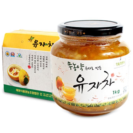 에덴식품 무농약 유자로 만든 유자차 1kg (4개)_이미지