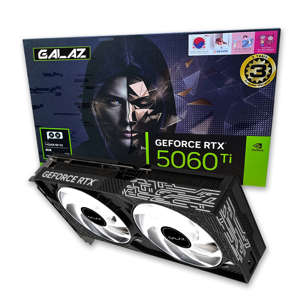 갤럭시 GALAZ 지포스 RTX 5060 Ti BLACK OC V2 D7 8GB