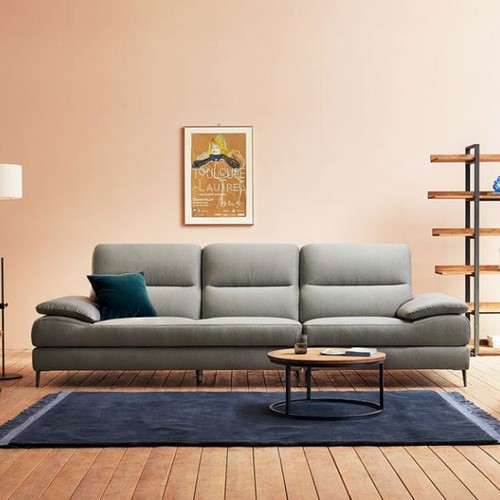  자코모 벨리아 젠위브 패브릭 소파 4인용 [스툴별도]