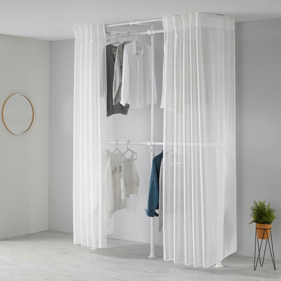 왕자행거 네오스페이스 어바웃드레스룸 3p 밀폐기본형 체크시스루_이미지