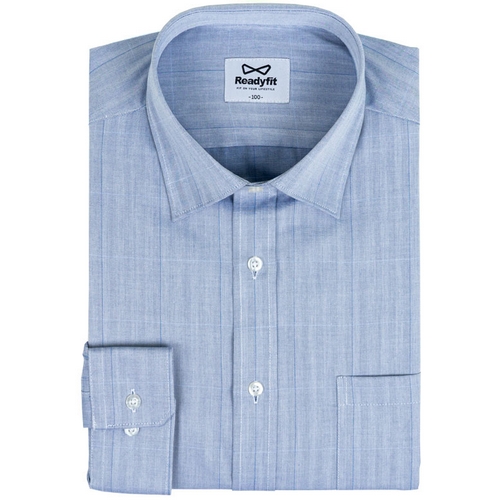 파스텔 스퀘어패턴 긴팔와이셔츠 RFM11006