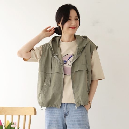 웬디즈갤러리 오델 바스락 후드 베스트 RVT103