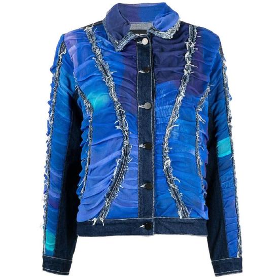 카노바스 델 바스 주름 프린지 데님 재킷 PWS231401VAR1 T