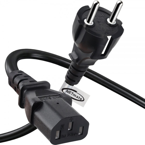 강원전자 NETmate 220V 전용 일자형 파워 케이블[NMP-SPC015BS, 1.5m]