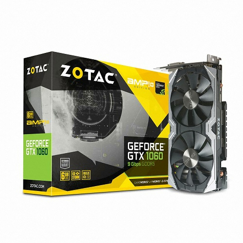 ZOTAC AMP 지포스 GTX1060 D5 6GB 백플레이트 PLUS
