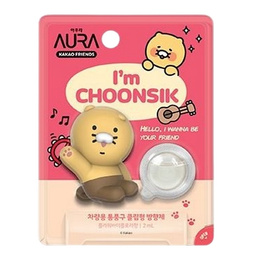 LG생활건강 아우라 카카오프렌즈 차량용 통풍구 방향제 춘식이 (1개)_이미지