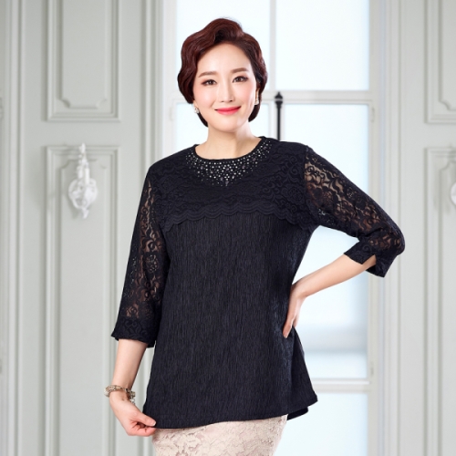 마담엘레강스 로라 코사지 블라우스K181BL02