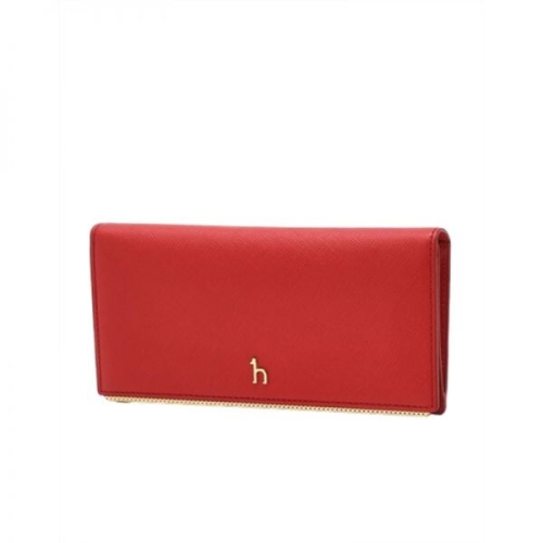 LF 헤지스 액세서리 여성 스테디셀러 레드 라인배색 소가죽 장지갑 W WA4F301R2 281901