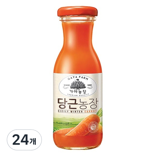 동부팜가야 가야농장 당근농장 180ml 24병 꼬마병 병주스 병음료_이미지