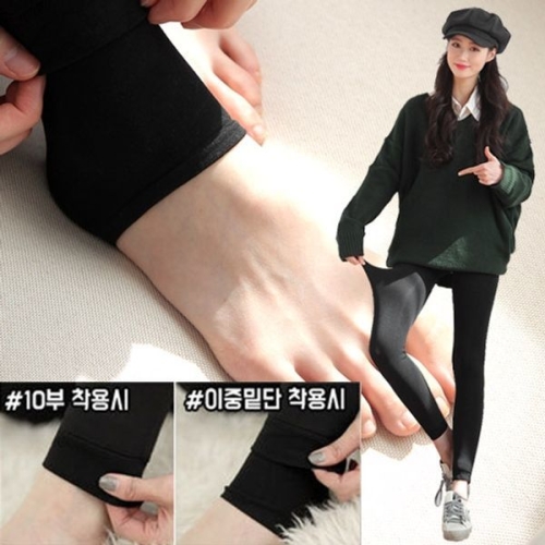퍼스트클로 라떼 이중심리스 밍크퍼 레깅스_a002