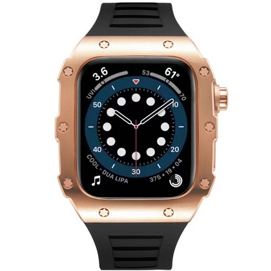 발렌티노루디 애플워치 호환 스트랩 풀커버 일체형 실리콘밴드 (로즈골드)