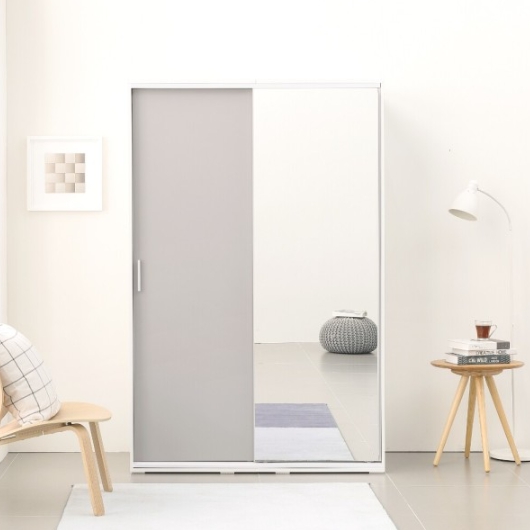 동서가구 큐브 긴장 선반형 거울 뎀퍼 옷장 1200_이미지