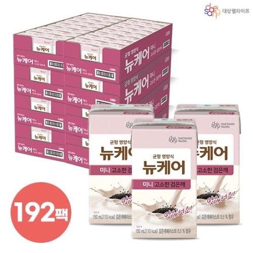 대상웰라이프 뉴케어 미니 고소한 검은깨 150ml (192개)