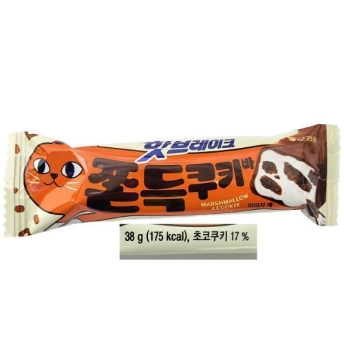 오리온 핫브레이크 쫀득쿠키바 38g (10개)_이미지